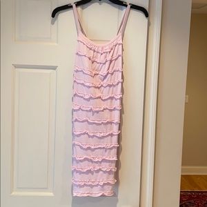Light pink ruffle crew cuts dress
